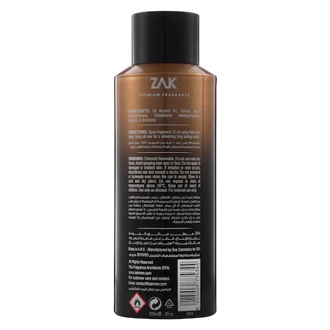 ZAK Intense Black Gold Eau de Parfum for Men - 150 ml