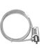 Generic Combination Cable Lock For Computer/Laptop, Silver