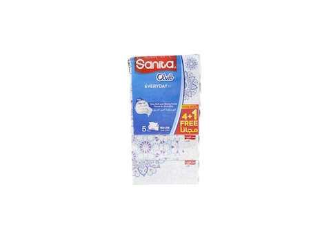 Sanita Facial Tissue 170 Sheet X Pack of 4+1