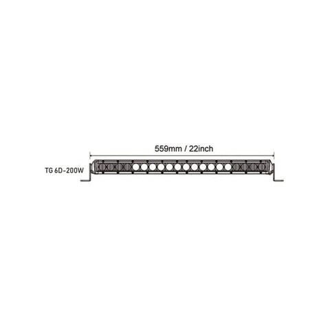 22-Inches TG 6D-200W Bar light, IP68 Waterproof Rating, CREE Light Source with 6500LM Lumens