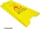 Caution Wet Floor Sign - Yellow   Plastic Slippery Floor Warning Sign   Two Side Foldable Slippery Floor Sign for Outdoor and Indoor