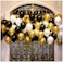Party Time High-Quality Pack Of 50 10" (Black, Golden And White) Latex Balloon For Balloons For Wedding, Bridal Shower Birthday Decoration / Birthday Balloons / Party Supplies