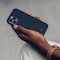 Moshi iGLAZE Apple iPhone 12 Pro Max Case - Slim HardShell Cover, Drop Protection, Durable Hybrid Construction w/ Snapto System, Wireless Pass-Through Charging Compatible - Blue