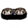 Nutrapet Melamine Double Diner Black S 26.5 X 15 X 5.5 cms 320Ml
