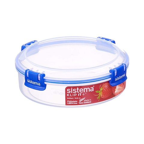 Sistema Round Food Container - 640ml - Clear