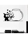 Spoil Your Wall Cat And Fish Aquarium Wall Sticker Black 70x50cm
