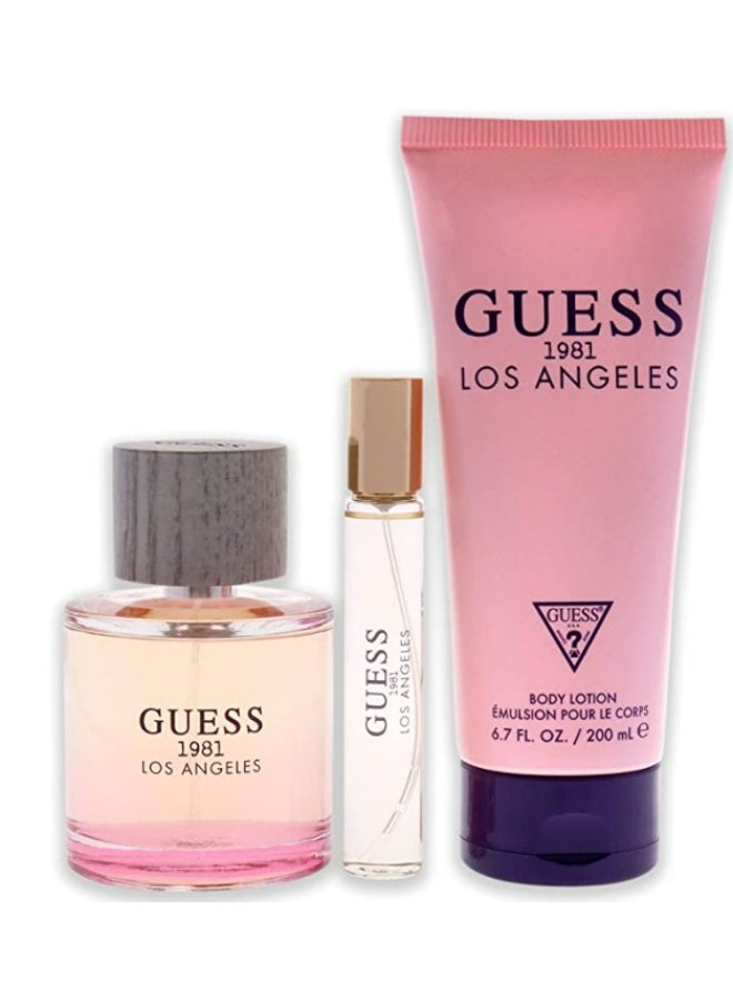 Guess 1981 Los Angeles Set: Eau De Toilette 100ml + Travel Spray 15ml + Body Lotion 200ml