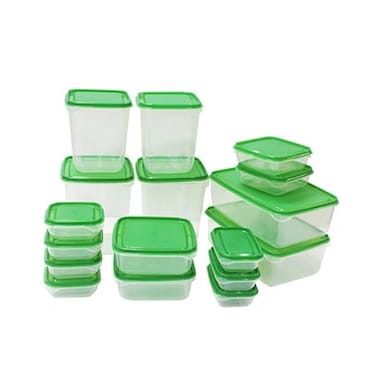 Salsa Set 17 Pieces Plastic Food Containers