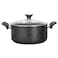 Sonex Non Stick Casserole Black Granite 40 cm, 19 Liter, Dishwasher Safe, Cool Bakelite Handle, Durable &amp; Long Lasting