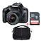Canon EOS 4000D DSLR Camera with EF-S 18-55mm III Lens, DSLR Bag and 16GB SDHC Memory Card Black
