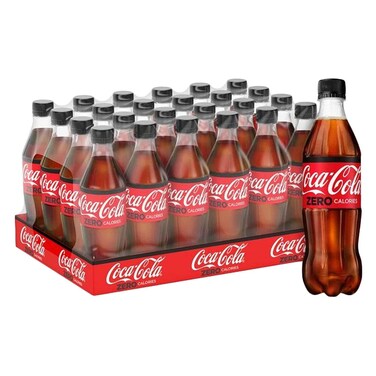 Coca Cola Zero Calories Soda 500ml x Pack of 24