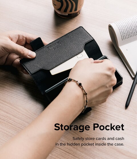 Ringke - Samsung Galaxy Z Fold 4 Case Cover - Folio Signature EZ Strap Plus  Series - Navy