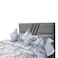 In House Granada Velvet Bed Frame - Queen - 200x160 cm - Gray
