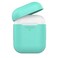 AhaStyle - Apple Airpods Case, Impact Resistance cover made of Premium Silicone Case for Apple Airpods 1 and 2 with Front LED visible and Support wireless charging - Mint Green