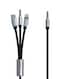 3 In 1 AUX Cable Type C 1000millimeter BLACK/SILVER