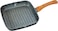 مقلاة شواء بتصميم مربع من رويالفورد مطلية بالغرانيت من الالومنيوم المصبوب تحتوي على فوهتين للصب، مقلاة طهي غير لاصقة مقاس 24 سم بمقبض من الباكيليت بلمسة نهائية من الخشب القوي بسمك 4 ملم موديل RF10764