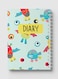 Lowha Spiral Notebook With 60 Sheets And Hard Paper Covers With Funny Monsters Design, For Jotting Notes And Reminders, For Work, University, School