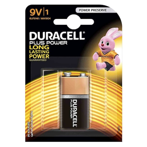 Duracell Plus Power 9V Batteries - 1 Battery