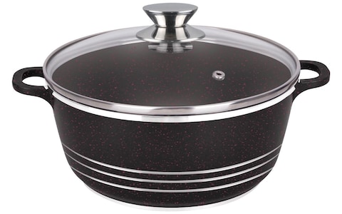 Dessini Granite Casserole Cooking Pot 20cm, PFOA Free Oven Safe, Multi Layer Non Stock Coating, Dishwasher Safe