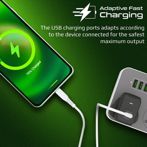 Promate GANCUBE-67.BLACK-UK USB Type-C GaN UK Wall Charger with 67W Power Delivery USB-C 3.0 Port
