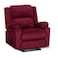 In House Velvet Rocking Recliner Chair - Burgundy - AB02