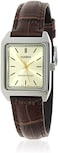 Casio - Women's Analog Dial Leather Band Watch - LTP-V007L-9EUDF