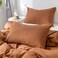 LUNA HOME Premium collection King size 6 pieces Bedding Set without filler, Plain Golden Brown Color