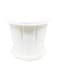 Cosmoplast Pot Woodgrain 6" With Tray White