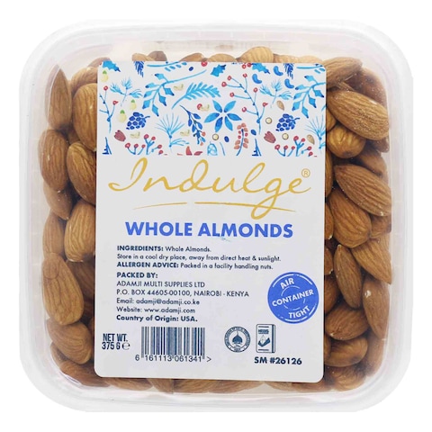 Indulge Whole Almonds 375g