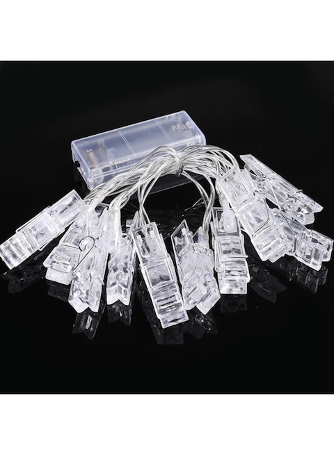 Generic Photo Hanging Decorative Clips With LED Lights White 19X11X4Centigram
