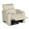 In House Velvet Classic Cinematic Recliner Chair With Cups Holder - Light Beige - AB08