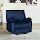 In House Velvet Rocking Recliner Chair - Dark Blue - H1
