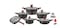 Dessini 19-Piece Non Stick Granite Cookware Set 20/24/28/32cm Casserole, 28cm Shallow Casserole, 32cm Double Fry Pan - PFOA Free
