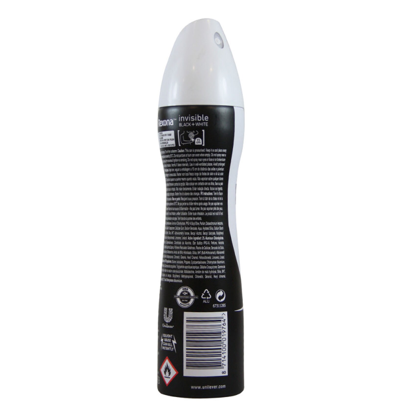 Rexona MotionSense Invisible Deodorant Spray Black And White 200ml product thumbnail 2