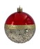 Christmas Designer Baubles Red/Gold 7cm 4Pcs/Box