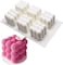 Generic Chocolate Silicone Mold, 3D Dessert Mould For Pastry Mousse Dessert Trifle Pudding Jelly Cheesecake, Diy Candle Mould(6 Cavity), White