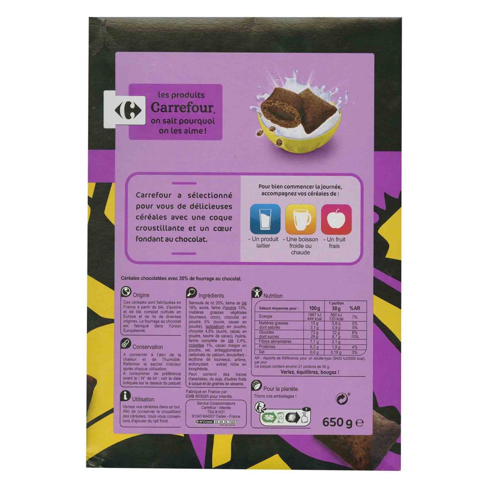 Carrefour Xtrem Chocolate Fondant Heart Cereal 650GR