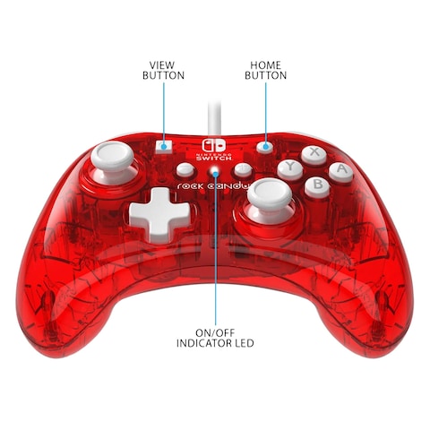 Rock Candy Controller For Nintendo Switch Red