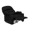 In House Velvet Rocking Cinematic Recliner Chair With Cups Holder - Black - NZ80