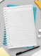 Lowha Spiral Notebook With 60 Sheets And Hard Paper Covers With Doodle Shape Design, For Jotting Notes And Reminders, For Work, University, School