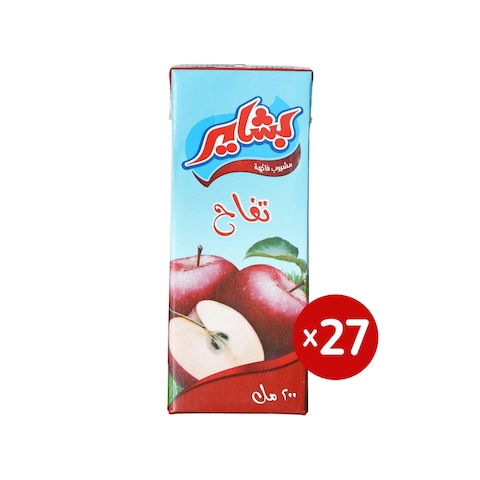 صندوق عصير بشاير بالتفاح - 200 مللي - 27 قطعة
