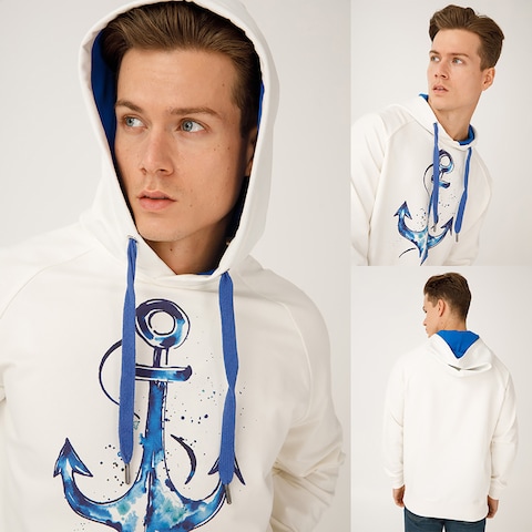 Anemoss Anchor Mens Hoodies, Sweatshirts For Men, Cotton, Breathable, Ultra Soft, Warm, Cool, Regular Fit, Hoodies For Men Boys