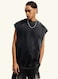 Mei Stylish Unisex Summer Casual Sleeveless Relaxed Fit Crew Neck T-shirt, S Size, Black