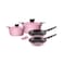 Neoflam Aeni Marble Cookware Set Pink 8 PCS