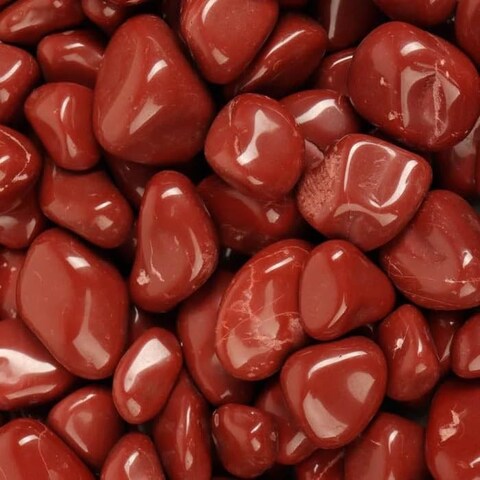 Vsell24 Polished Red Stone Pebbles, 5-8 cm, for Plants, Decor, Aquariums, Vases, Gardens, Landscaping, 03Kg