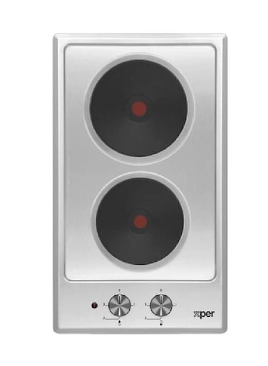 Xper Gas Cooker, Built-In, Electric, 29cm, 2 Stone Eyes, Turkey, Steel, XPBH30DOME (Installation Not Included)