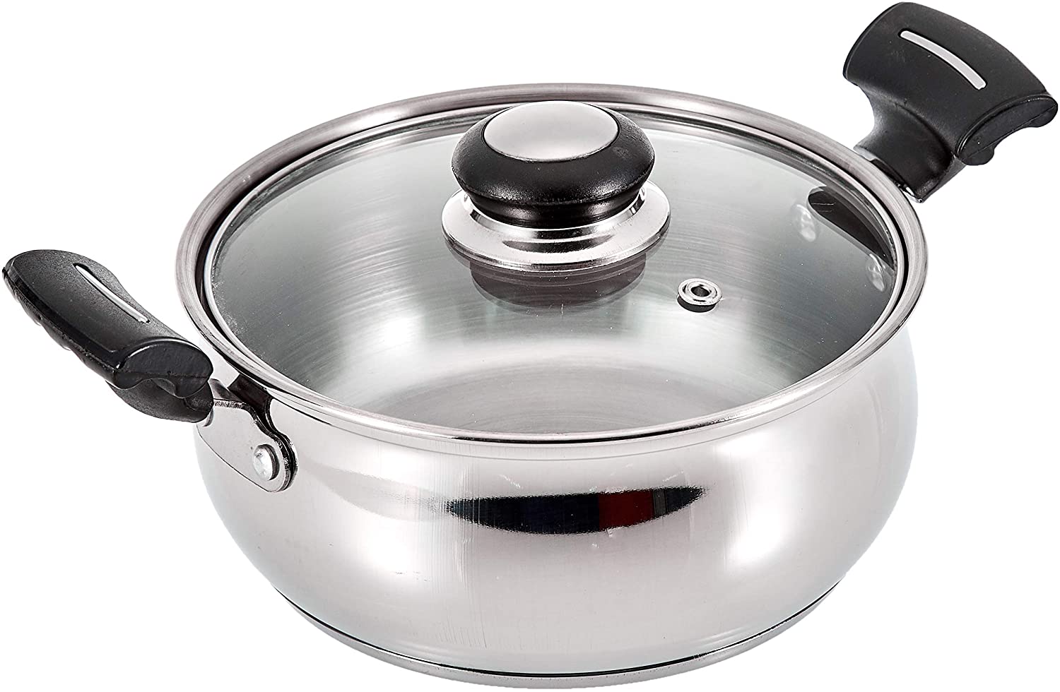 Buy Tuffware Casserole Belly 18 cms With Glass Lid Induction Bottom ...
