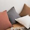 Luna Home 1 Piece 50*50cm Size, 100% Linen Cushion Cover, Solid Light Gray