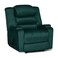 إن هاوس كرسي استرخاء هزاز منجد بالمخمل مع صندوق تخزين - أخضر غامق - AB07