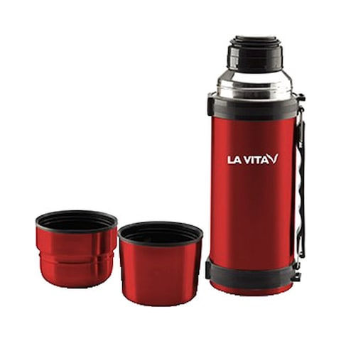 La Vita Stainless Steel Thermal Flask - 1 Liter - Red